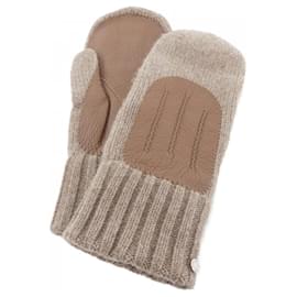 Hermès-Hermes Brown Cashmere Warm Gloves-Brown