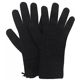 Hermès-Hermes Black Cashmere Warm Gloves-Black