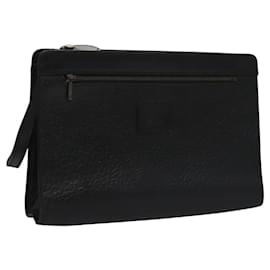 Autre Marque-Burberrys Clutch Bag Leather Black Auth bs21884-Black