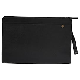 Autre Marque-Burberrys Clutch Bag Leather Black Auth bs21884-Black