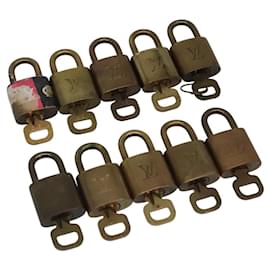 Louis Vuitton-LOUIS VUITTON Padlock 10set metal Gold Tone LV Auth ar13157-Other