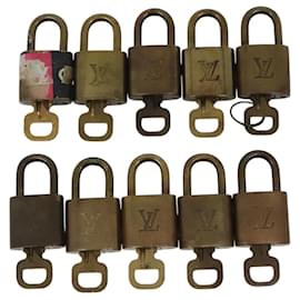 Louis Vuitton-LOUIS VUITTON Padlock 10set metal Gold Tone LV Auth ar13157-Other