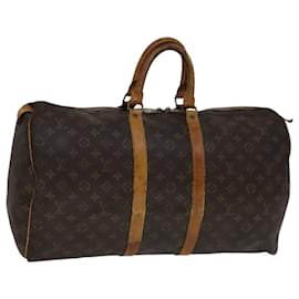 Louis Vuitton-LOUIS VUITTON Monogram Keepall 50 Boston Bag M41426 LV Auth 105468-Monogram