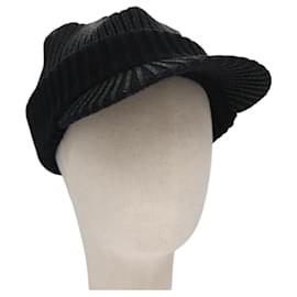 Christian Dior-Christian Dior Cap Wool Black Auth ac3556-Black