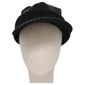 Christian Dior-Christian Dior Cap Wool Black Auth ac3556-Black