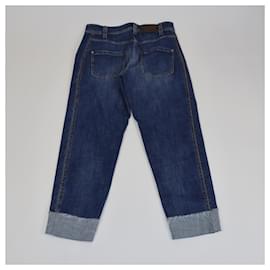 Brunello Cucinelli-BRUNELLO CUCINELLI Trousers T.FR  Cotton-Blue