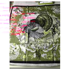 Hermès-Very rare HERMES scarf titled "FAUNA AND FLORA OF TEXAS" created on the occasion of the 150th anniversary of Texas independence-Multiple colors
