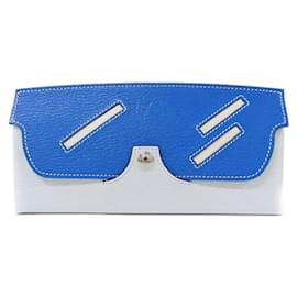Hermès-Hermes In the Loop Wink Glasses Case-Blue