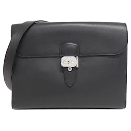 Hermès-Hermes Sac a Depeche Messenger Shoulder Bag-Black