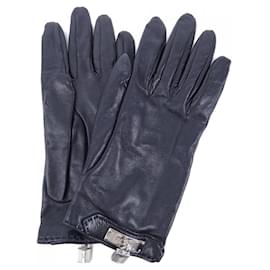 Hermès-Hermes Black Warm Gloves-Black