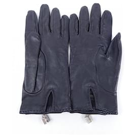 Hermès-Hermes Black Warm Gloves-Black