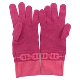 Hermès-Hermes Pink Cashmere Gloves-Pink