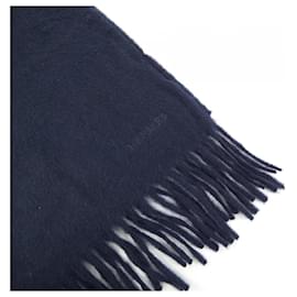 Hermès-Hermes Navy Cashmere Stole-Navy blue