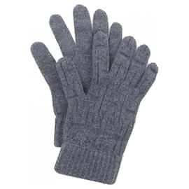 Hermès-Hermes Gray Cashmere Warm Gloves-Brown