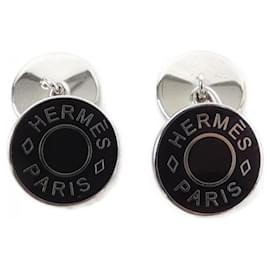 Hermès-Hermes Black Cufflinks-Black