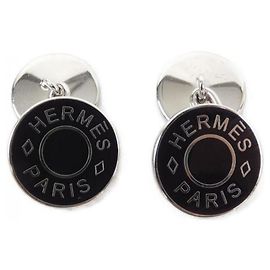Hermès Abotoaduras Hermes Pretas Preto