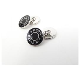 Hermès-Hermes Black Cufflinks-Black