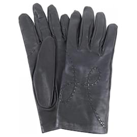 Hermès-Hermes Black Warm Gloves-Black