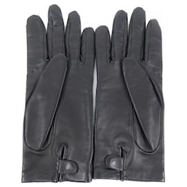 Hermès-Hermes Black Warm Gloves-Black