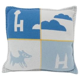 Hermès-Hermes Avalon Epope Cushion-Blue
