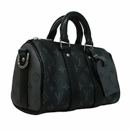 Louis Vuitton-Louis Vuitton Monogram Eclipse Keepall Bandouliere 25-Black