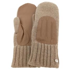 Hermès-Hermes Brown Cashmere Warm Gloves-Brown