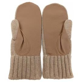 Hermès-Hermes Brown Cashmere Warm Gloves-Brown