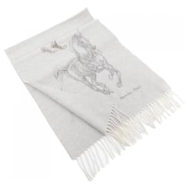 Hermès-Hermes Cashmere Shawl-Brown,Beige