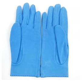 Hermès-Hermes Blue Warm Gloves-Blue