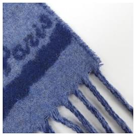 Hermès-Hermes Cashmere Shawl-Blue,Navy blue