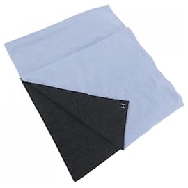 Hermès-Hermes Blue Silk and Cashmere Shawl-Blue