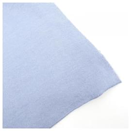 Hermès-Hermes Blue Silk and Cashmere Shawl-Blue