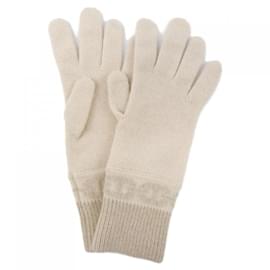 Hermès-Hermes Beige Cashmere Gloves-Beige