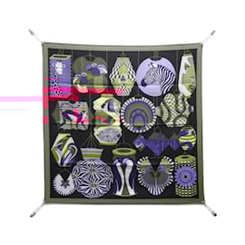 Hermès-Hermes Lanternes Ballons et Cocardes Scarf-Black,Fuschia