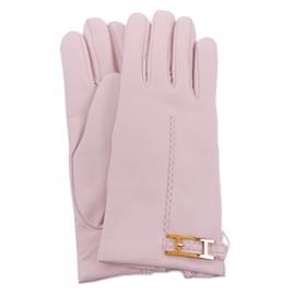 Hermès-Hermes Pink Warm Gloves-Pink