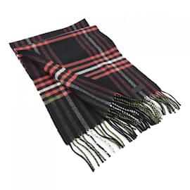 Hermès-Hermes Cashmere Shawl-Black,Red