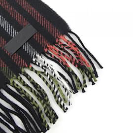 Hermès-Hermes Cashmere Shawl-Black,Red
