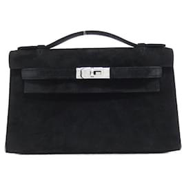 Hermès-Sac à main Hermes Kelly Mini Pochette-Noir