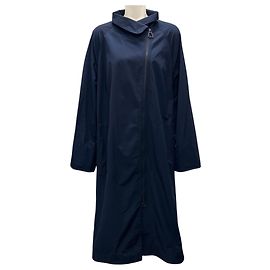 Akris Navy Blue Heidi Trench Coat Navy blue