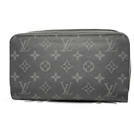 Louis Vuitton-Louis Vuitton Long Wallet Monogram Eclipse Zippy XL-Black