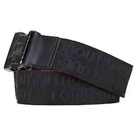 Christian Louboutin-Christian Louboutin Nylon Belt Black Red-Black