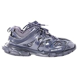 Balenciaga-Balenciaga Track Metallic Sneakers in Grey Polyurethane-Grey