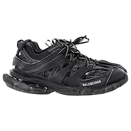Balenciaga-Balenciaga Track Sneakers in Black Polyurethane-Black
