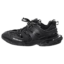 Balenciaga-Balenciaga Track Sneakers in Black Polyurethane-Black