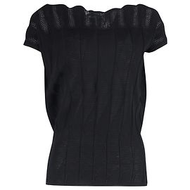 Missoni Schulter-Ausschnitt-Top aus schwarzer Baumwolle Schwarz