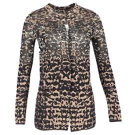 Cardigan imprimé M Missoni en coton noir et or Multicolore