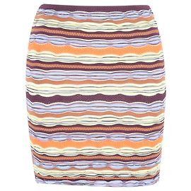 Falda lápiz mini Missoni en algodón multicolor Multicolor