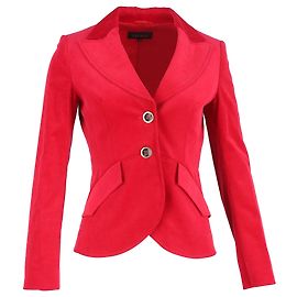 Escada Single-Breasted Blazer in Red Wool Red