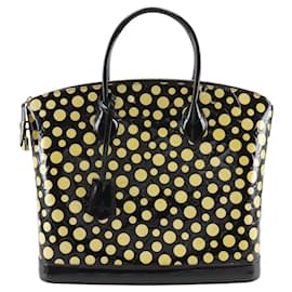Louis Vuitton-Louis Vuitton Vernis Lockit MM Handbag M91399-Black