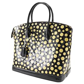 Louis Vuitton-Louis Vuitton Vernis Lockit MM Handbag M91399-Black